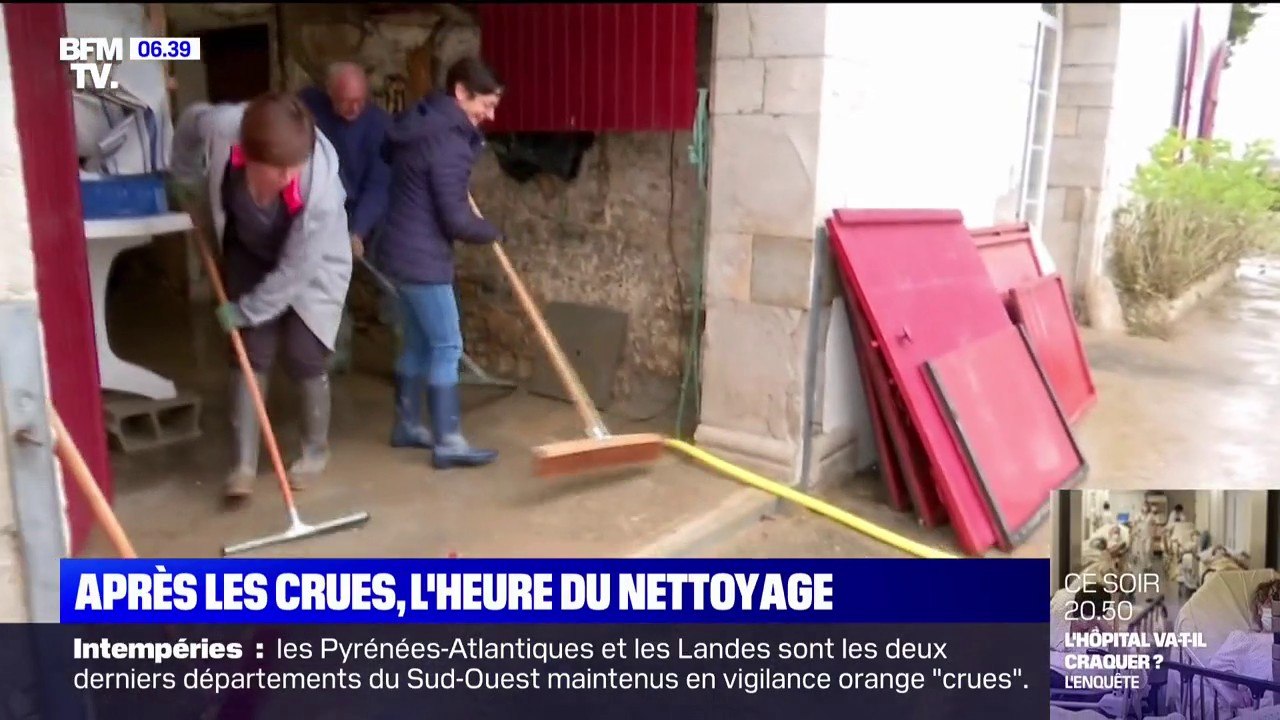 Après les crues dans les Landes, le temps du nettoyage