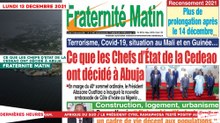 Le Titrologue du 13 Décembre 2021 : Terrorisme, covid-19,… ce que les chefs d’Etat de la CEDEAO ont décidé à Abuja