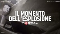 Ravanusa, il momento dell'esplosione filmato dalle videocamere di sorveglianza