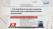 Comelec 2nd Division, hindi tinanggap ang 3 Motion for Intervention kaugnay sa petisyon para kanselahin ang Certificate of Candidacy ni Presidential aspirant Bongbong Marcos | 24 Oras