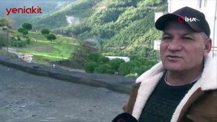 İstinat duvarının apartmanın üzerine yıkıldığı anlar kamerada!