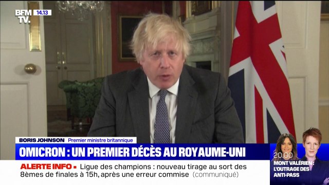 Royaume-Uni: Boris Johnson annonce le premier décès dû au variant Omicron et incite la population à faire sa dose de rappel