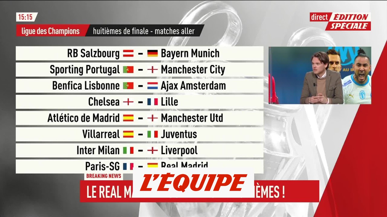 PSG-Real Madrid et Chelsea-Lille en 8es de finale - Foot - C1 - TIrage au sort