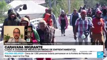 Informe desde Ciudad de México: desde Chiapas llegó caravana migrante en medio de enfrentamientos