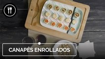 Canapés enrollados para los aperitivos de fiestas y reuniones de amigos