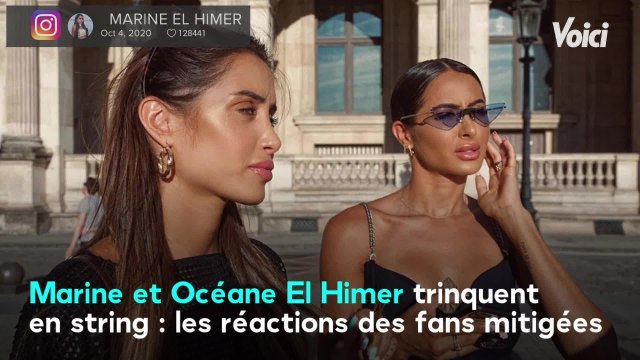 VOICI-PHOTO Marine et Océane El Himer trinquent en string : les réactions des internautes sont mitigées