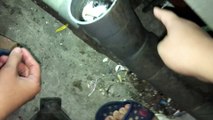Kid Rescues Kitten Trapped Inside Pipe