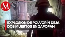 Dos muertos tras explosión en taller de pirotecnia en Zapopan