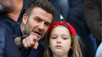 VOICI - V4 PHOTO David Beckham Et Sa Fille Dans Les Coulisses De Modern Family (3)