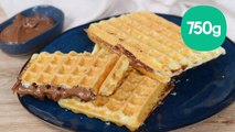 Recette des gaufres feuilletées à la pâte à tartiner (3 ingrédients) - 750g