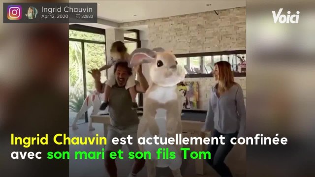 VOICI : Ingrid Chauvin partage un tour de magie de son fils Tom et c'est très marrant !