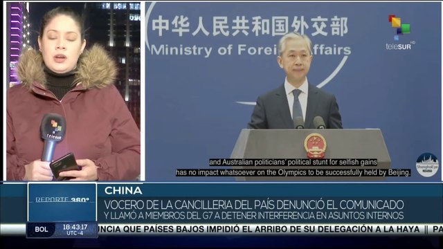 Gobierno de China rechaza comunicado de cancilleres del G7 sobre preocupacion de la Región de Taiwán