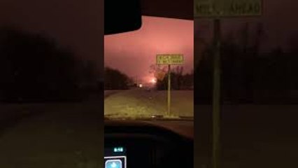 Powerlines Arc During Storm