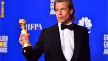 VOICI-Brad Pitt fait une superbe déclaration d’amitié à Leonardo DiCaprio aux Golden Globes en taclant Titanic