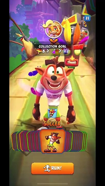 Soccer Crash Bandicoot Skin Gameplay - Crash Bandicoot: On The Run!