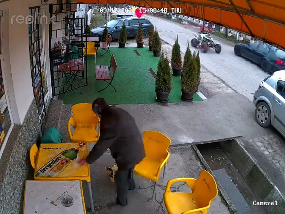 Drunk Man Falls Over