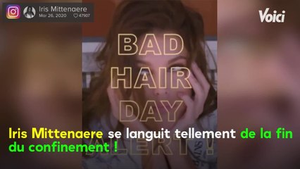 VOICI : Quand Iris Mittenaere trouve une super astuce pour appuyer sur les boutons de l'ascenseur !