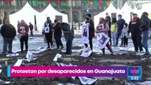 Familiares de desaparecidos en Guanajuato protestan en la CDMX