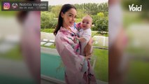 VOICI-PHOTO Nabilla confinée, elle pose avec son fils Milann et c’est adorable