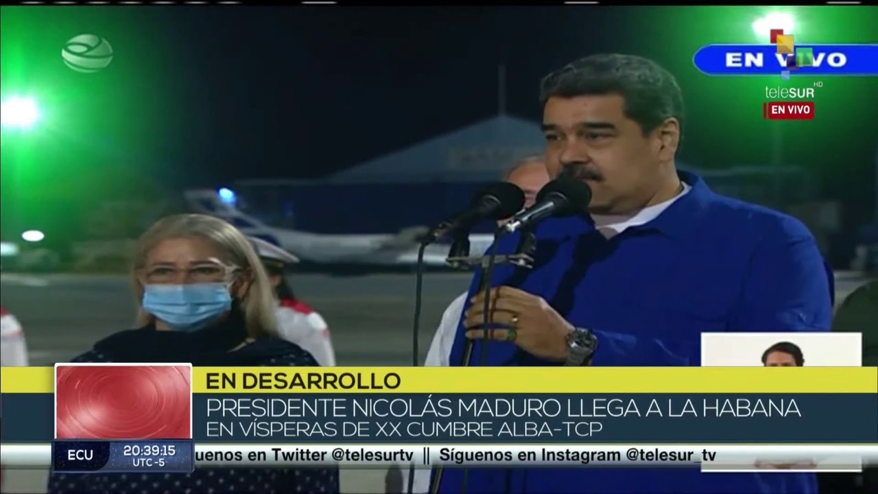 Llega a Cuba el Presidente Nicolás Maduro  en vispera del XX Cumbre del ALBA-TCP