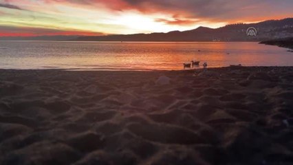 Gün doğuşu güzel görüntüler oluşturdu