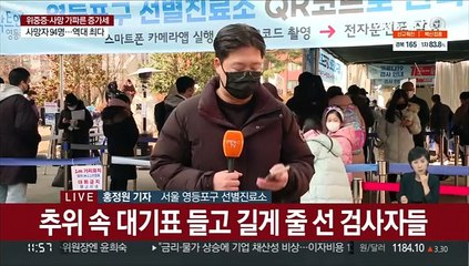 "번호표 뽑고 몇 시간째"…선별진료소, 대기행렬