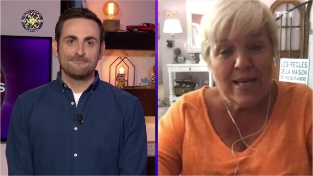 VOICI - Questions pour un champion : Mimie Mathy révèle ses conditions de confinement, Camille Combal est jaloux