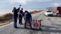Edirne'de şiddetli yağış nedeniyle Gülçavuş-Sultaniçi sahil yolu ulaşıma kapatıldı