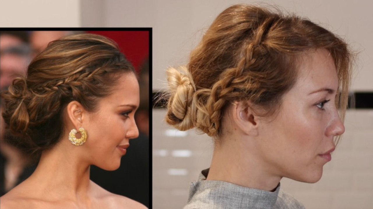 VIDEO COIFFURE : comment réaliser le chignon tressé de Jessica Alba en 5 minutes