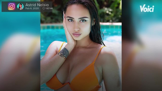 VOICI-PHOTO Astrid Nelsia pose en lingerie et enflamme sa communauté