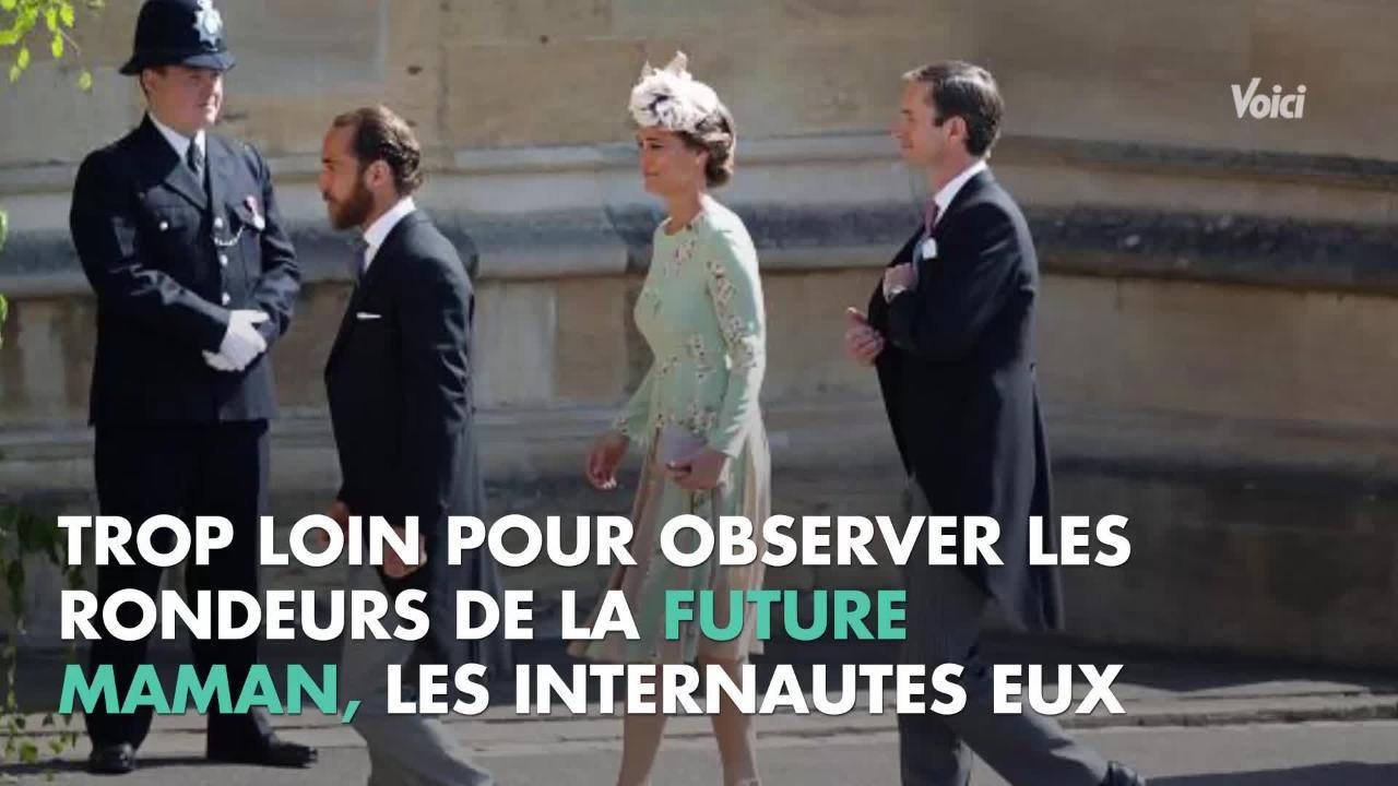 VOICI - PHOTO Mariage du prince Harry et Meghan Markle : la robe de Pippa Midd­le­ton moquée sur les réseaux sociaux