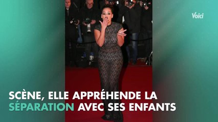 VOICI - Amel Bent stressée par sa prochaine tournée, elle ne veut pas être séparée de ses filles