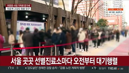 "번호표 뽑고 몇 시간째"…선별진료소 연일 북적