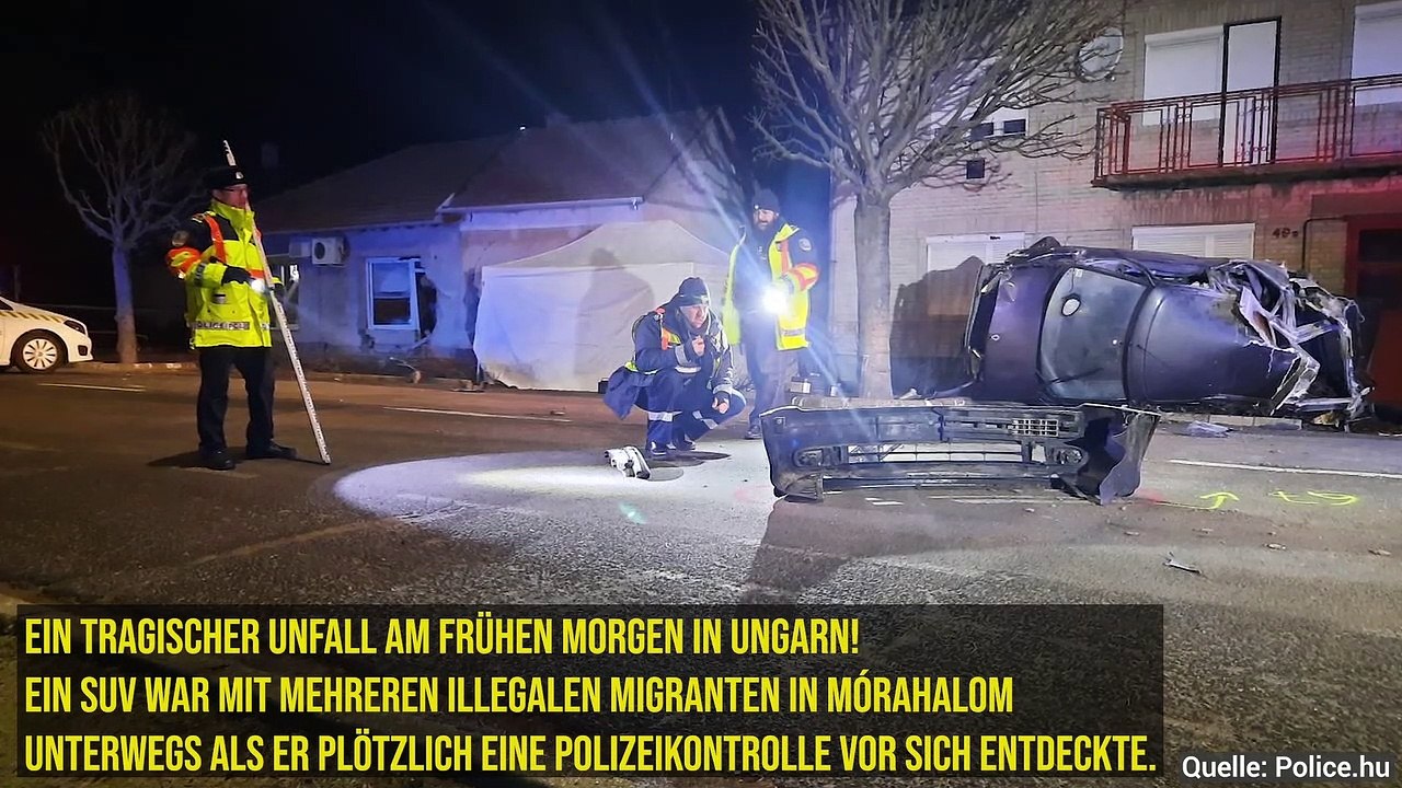 Transport mit illegalen Migranten: PKW bei Flucht überschlagen - 7 Tote in Ungarn!