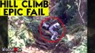 'Rider knocked off motorbike after hill-climbing stunt goes astray'