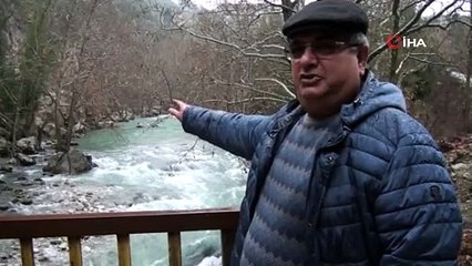 Antalya'da tamamen kuruyan Üzümdere Irmağı yeniden suya kavuştu
