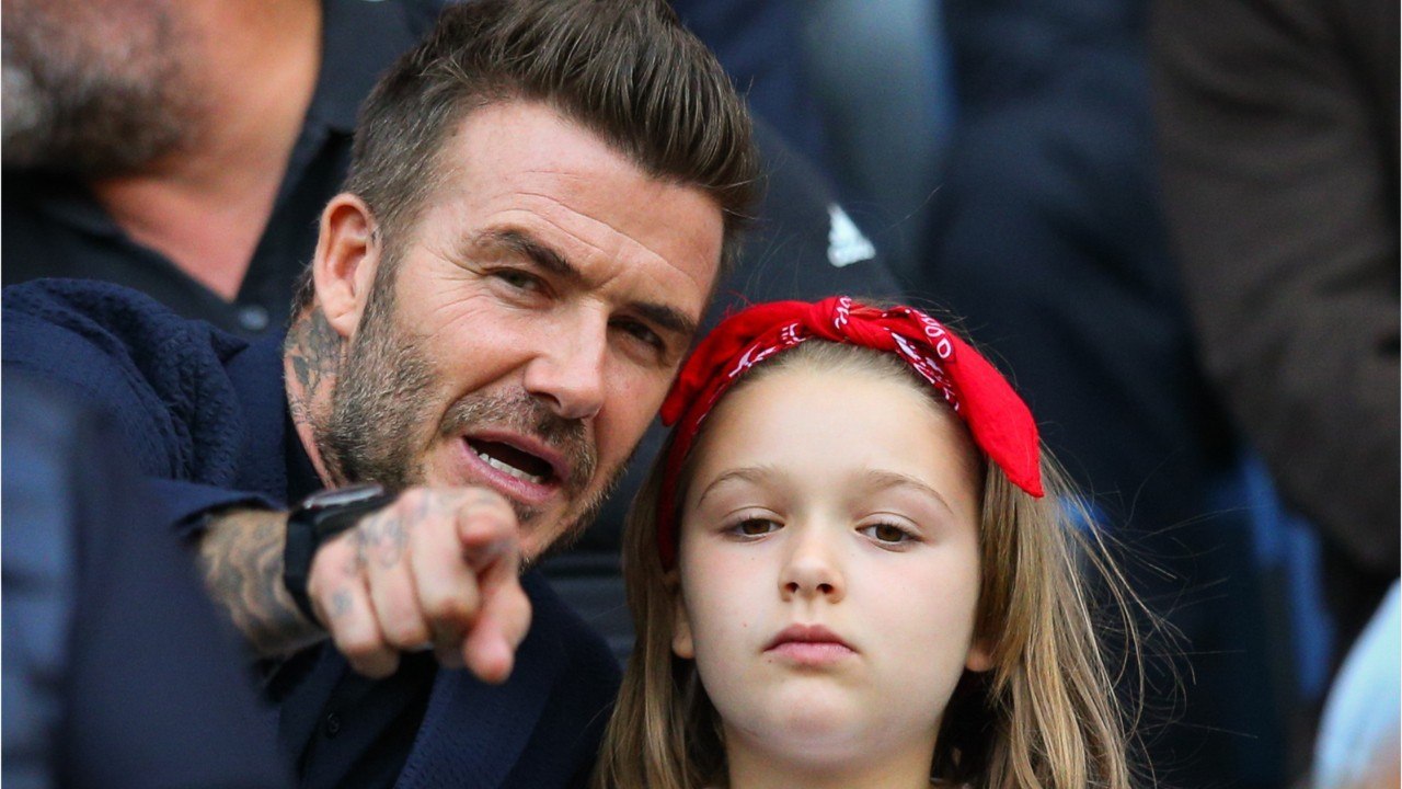 VOICI - V3 PHOTO David Beckham Et Sa Fille Dans Les Coulisses De Modern Family (2)