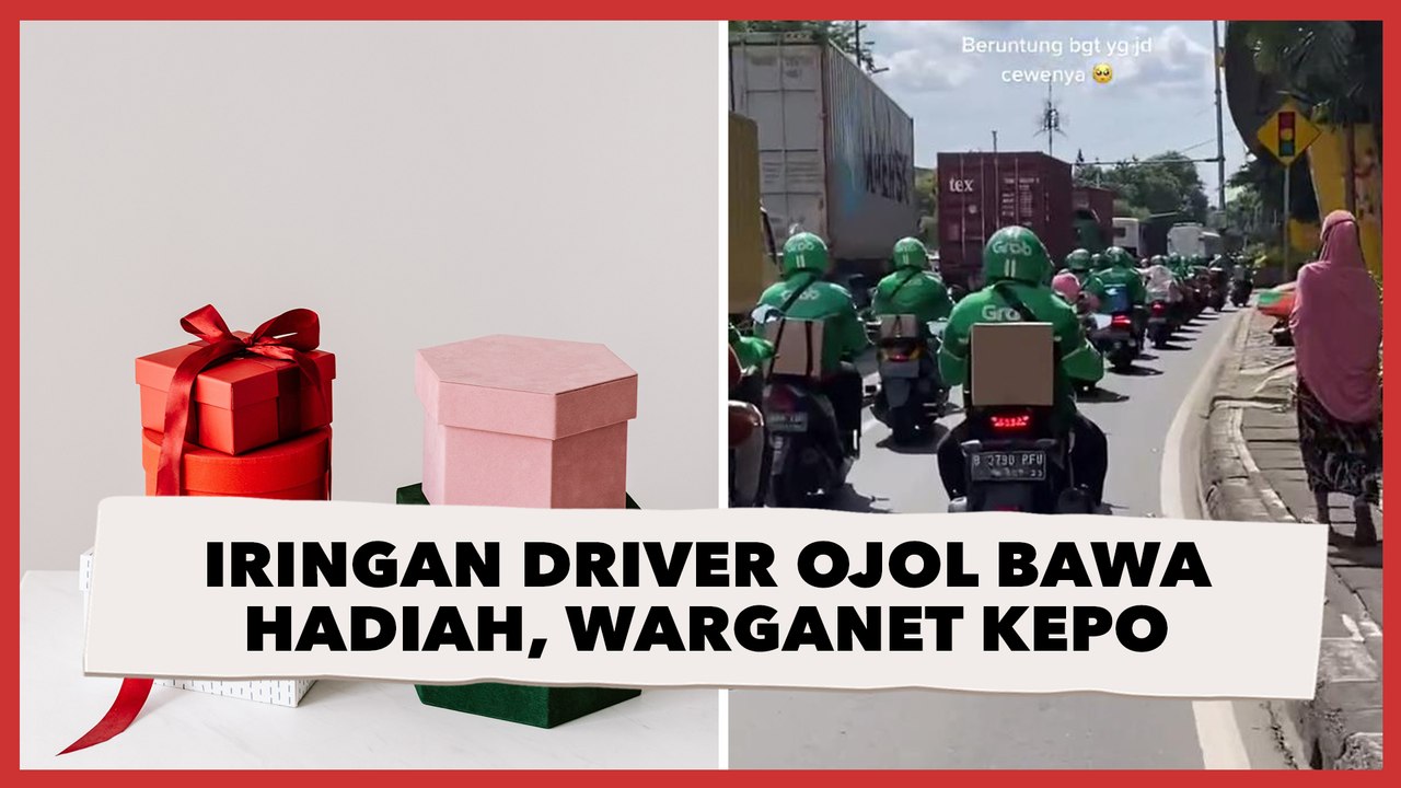 Viral Iring-iringan Driver Ojol Bawa Hadiah Romantis, Warganet Kepo soal Ini