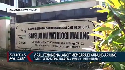 Viral Langit Membara di Malang, Begini Penjelasan BMKG