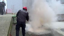 Trabzon Emniyet Müdürlüğünde yangın tatbikatı gerçekleştirildi