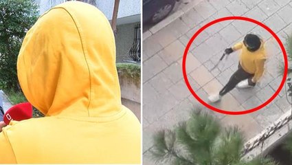 İstanbul'da sokakta kılıçla gezen sarı kapüşonlu gencin sırrı çözüldü