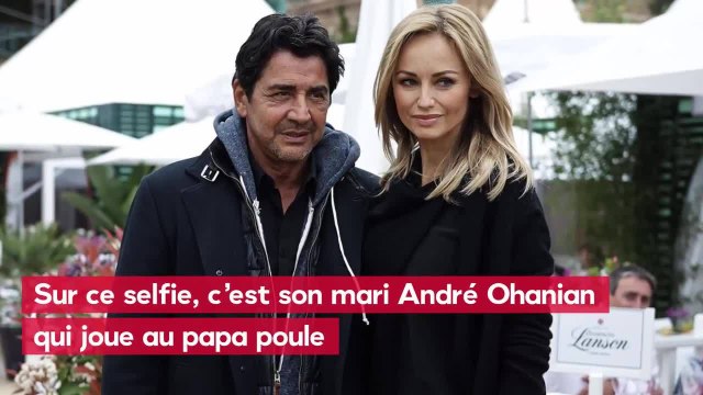VOICI - Adriana Karembeu : sa belle photo de famille avec Nina et son mari, André Ohanian