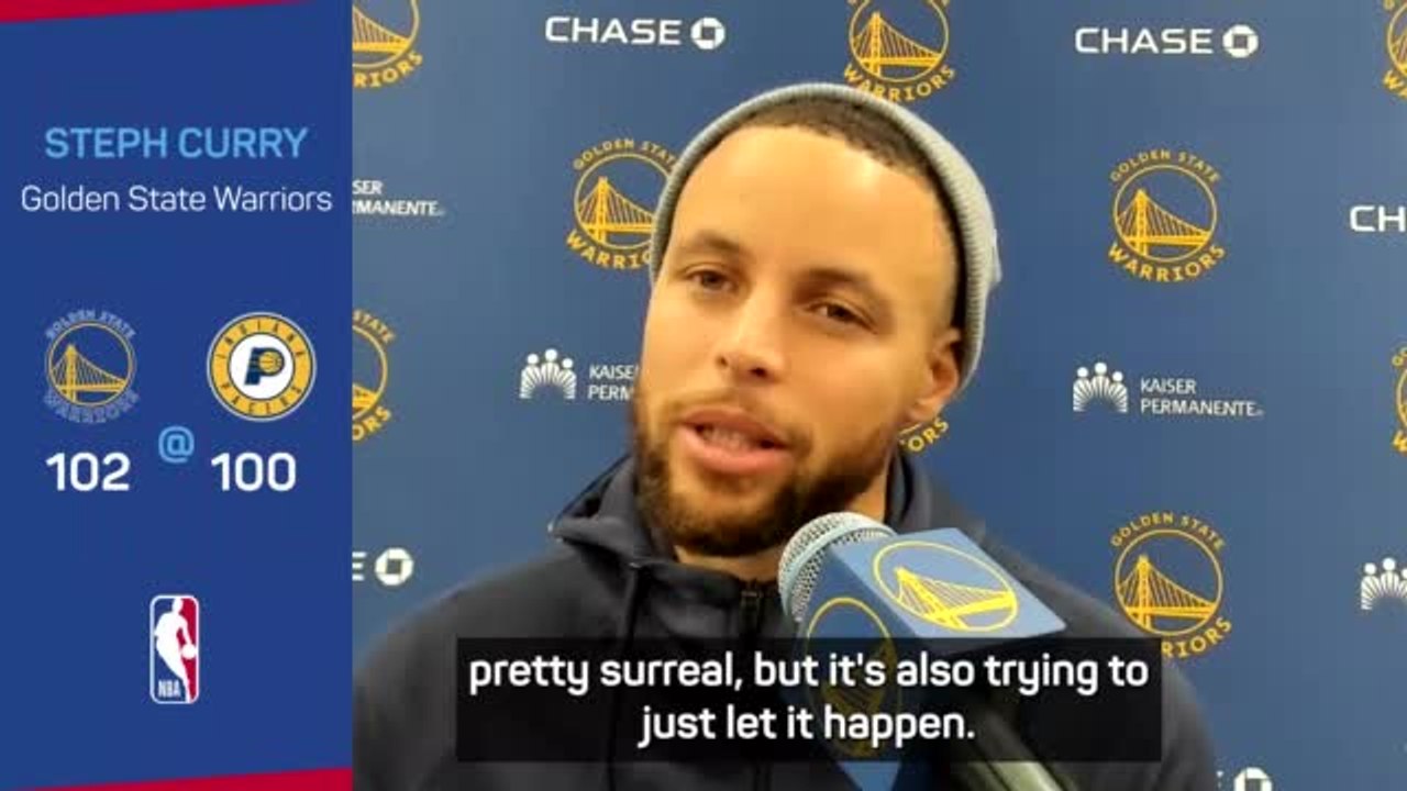 'Pretty surreal' - Curry on nearing NBA three-p...