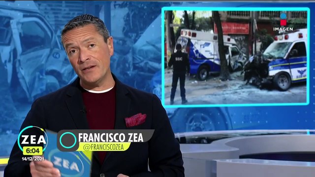 Ambulancias chocan en la colonia Roma, CDMX