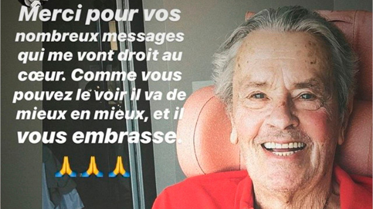 VOICICI Alain Delon : son fils Alain-Fabien donne des nouvelles très rassurantes de l’acteur