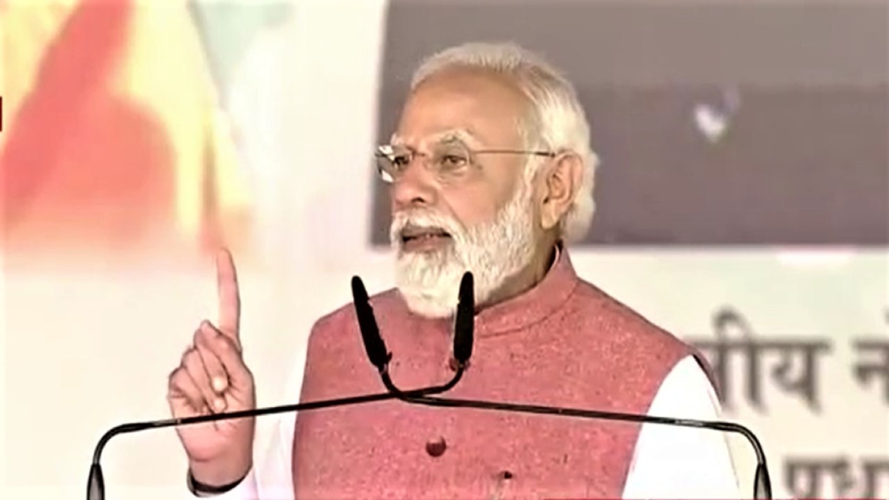 PM Modi visits Swarved Mandir, addresses public...
