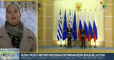 Moscú resalta intromisión de la OTAN en conflicto con Ucrania