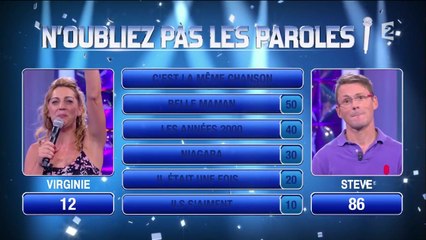 Virginie Pouchain marque 12 points dans N'oubliez pas les paroles