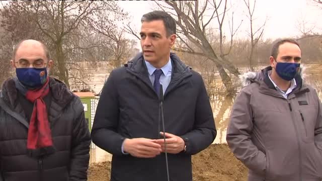 Pedro Sánchez visita algunas zonas afectadas por el temporal