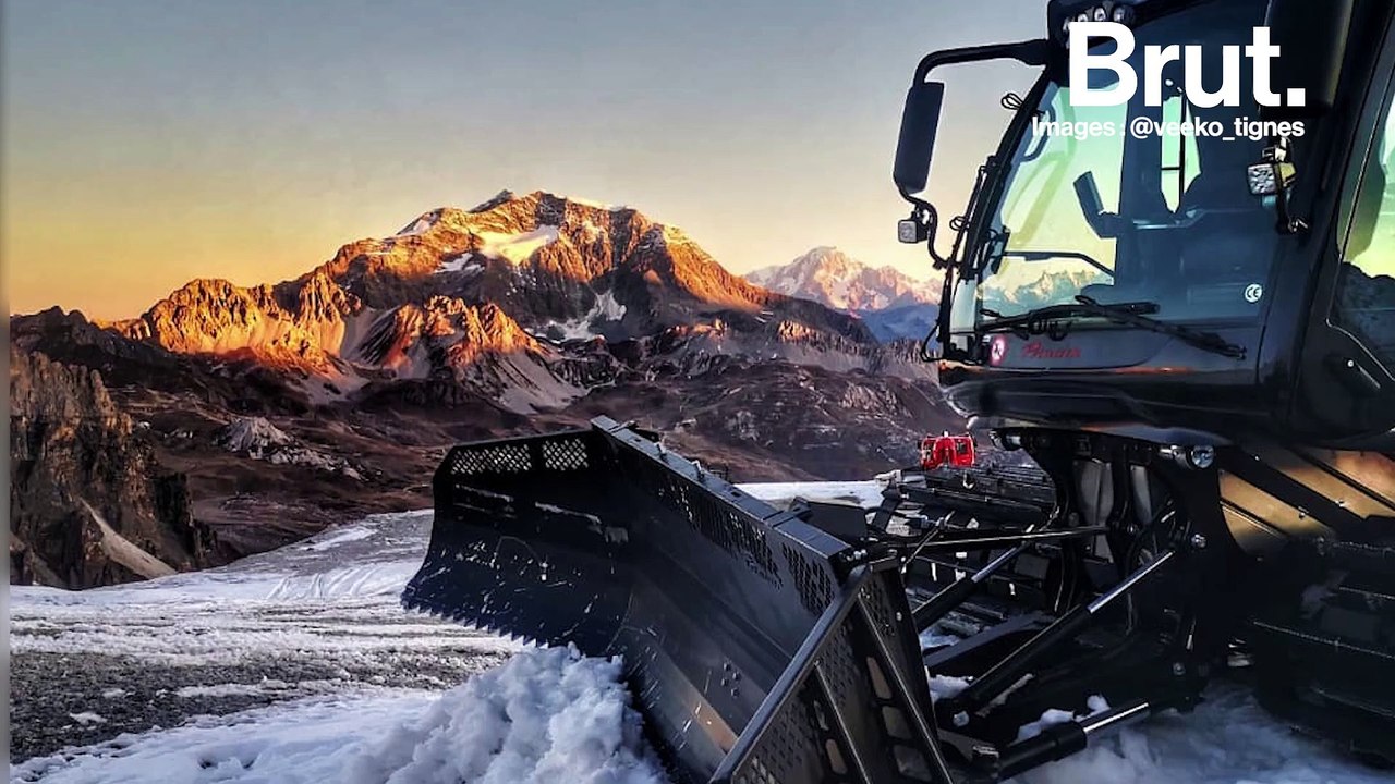 En virée sur les pistes de ski en pleine nuit avec Victor, dameur